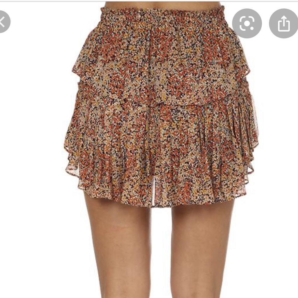 Loveshackfancy chiffon tiered skirt